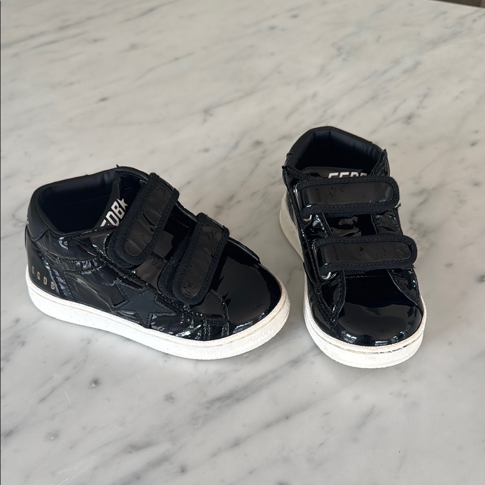 Golden Goose Black and White Quilted Sneakers